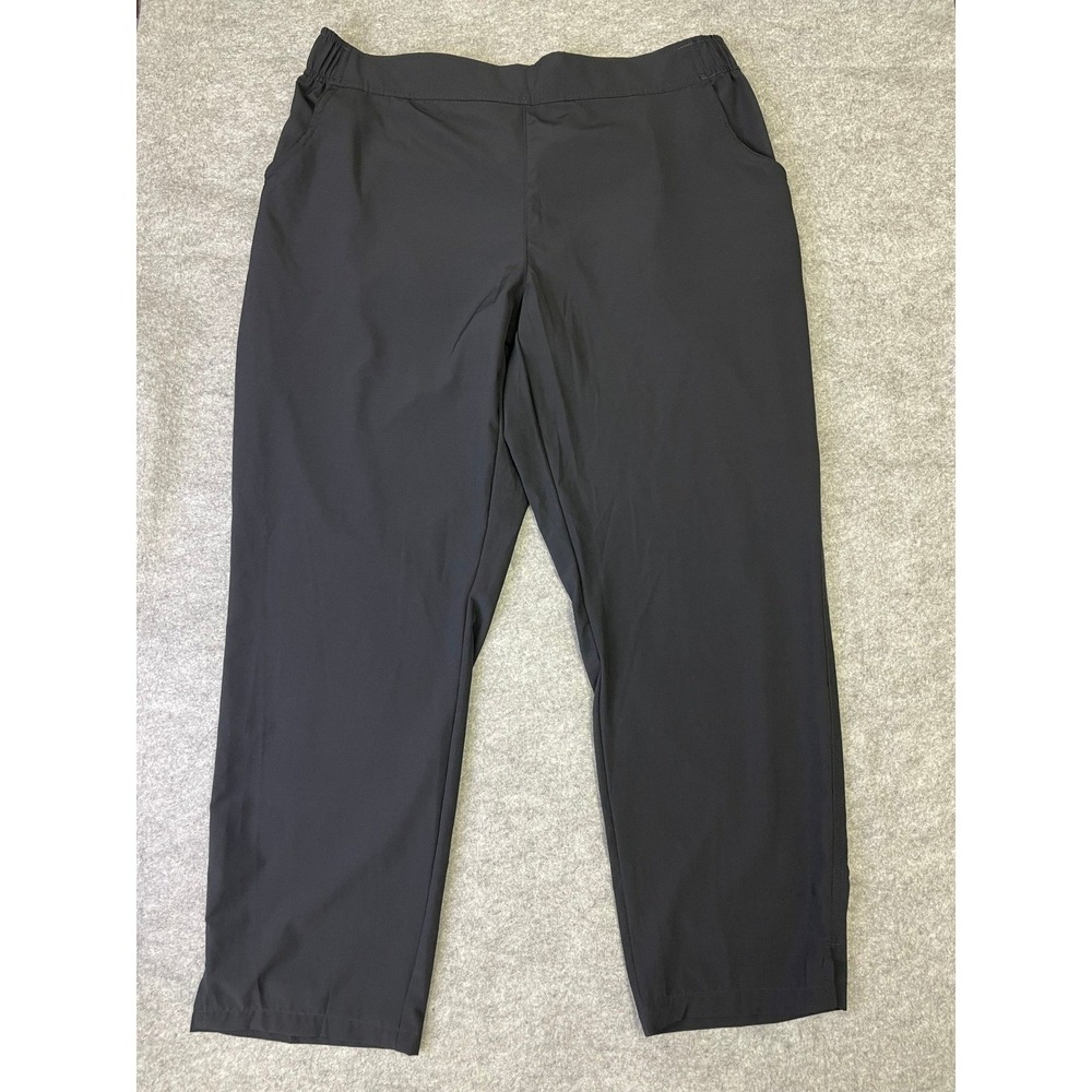 Eddie Bauer Women's XXL Black Traveler Pants Stretch Lightweight Elastic Waist